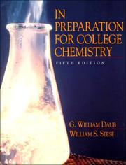 Front cover of In preparation for college chemistry by G. William Daub