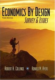 Front cover of Economics by design by Robert A. Collinge