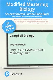 Front cover of Modified Mastering Biology with Pearson eText -- Combo Acces Card -- for Campbell Biology by Lisa A. Urry