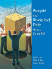 Front cover of Managerial and Organizational Reality by Peter J. Frost