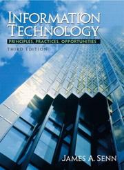 Cover of Information Technology by James A. Senn