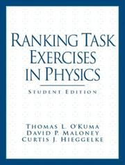 Cover of Ranking Task Exercises in Physics by T L O'Kuma