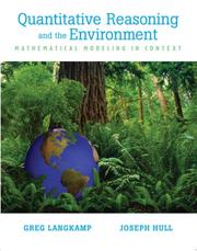 Cover of Quantitative reasoning and the environment by Greg Langkamp