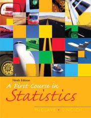 Cover of First Course in Statistics, A (9th Edition) by James T. McClave