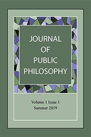 Front cover of Journal of Public Philosophy by Owen Anderson