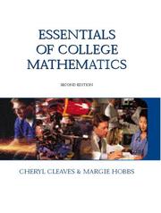 Front cover of Essentials of college mathematics by Cheryl S. Cleaves