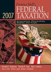 Front cover of Prentice Hall's Federal Taxation 2007 by Kenneth E. Anderson