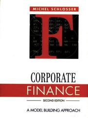 Front cover of Corporate Finance by Michel Schlosser