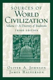 Front cover of Sources of World Civilization, Vol. 1 by Oliver A. Johnson