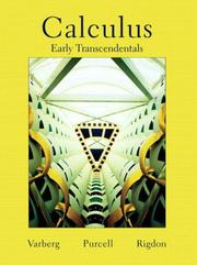 Front cover of Calculus Early Transcendentals by Dale Varberg