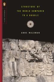 Front cover of Structure of the world compared to a bubble by Anne Waldman
