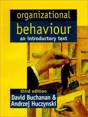 Cover of Organizational behaviour by David A. Buchanan