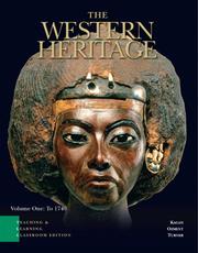 Cover of The Western Heritage by Donald Kagan