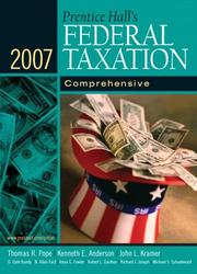 Cover of Prentice Hall's Federal Taxation 2007 by Thomas R. Pope