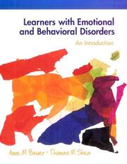 Front cover of Learners with emotional and behavioral disorders by Anne M. Bauer