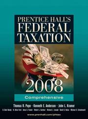 Front cover of Prentice Hall's Federal Taxation by Thomas R. Pope