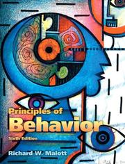 Cover of Principles of behavior by Richard W. Malott