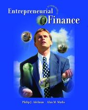 Cover of Entrepreneurial Finance by Philip J. Adelman
