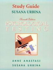 Cover of Psychological Testing [Study Guide] by Susana Urbina