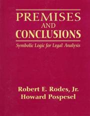 Cover of Premises and conclusions by Robert E. Rodes