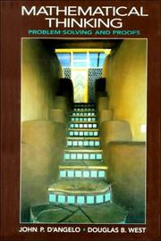 Cover of Mathematical thinking by John P. D'Angelo