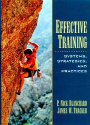 Cover of Effective training by P. Nick Blanchard