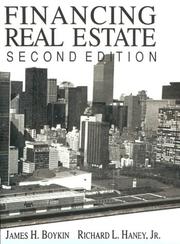 Cover of Financing real estate by Boykin, James H.
