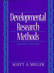 Cover of Developmental research methods by Scott A. Miller