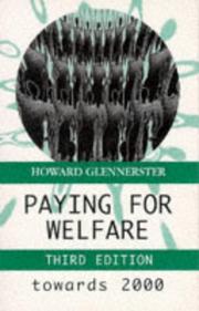 Cover of Paying for welfare by Howard Glennerster