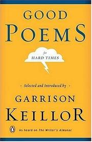 Front cover of Good Poems for Hard Times by Garrison Keillor