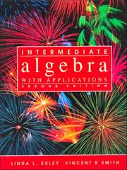 Cover of Intermediate algebra by Linda L. Exley