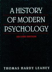 Front cover of A history of modern psychology by Thomas Hardy Leahey