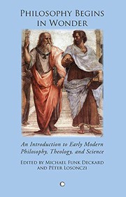 Front cover of Philosophy begins in wonder by Michael Funk Deckard