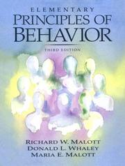 Cover of Elementary principles of behavior by Richard W. Malott