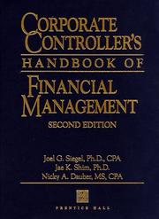 Front cover of Corporate Controller's Handbook of Financial Management (Corporate Controller's Handbook of Financial Management, 2nd ed) by Nicky A. Dauber