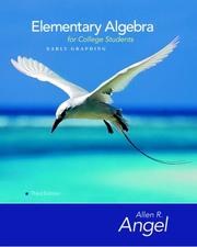 Front cover of Elementary Algebra Early Graphing for College Students by Allen R. Angel