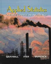 Cover of Applied statistics by Franklin A. Graybill
