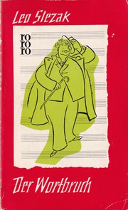 Cover of Der Wortbruch by Leo Slezak