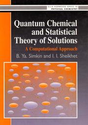Front cover of Quantum chemical and statistical theory of solutions by B. I͡A Simkin