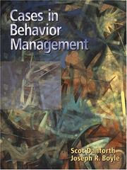 Cover of Cases in Behavior Management by Scot Danforth