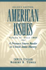 Cover of American issues by Irwin Unger