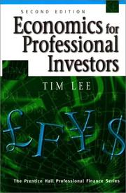 Front cover of Economics for Professional Investors by Tim Lee