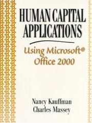 Cover of Human Capital Applications Using Microsoft Office 2000 by Nancy Kauffman