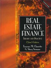 Front cover of Real estate finance by Terrence M. Clauretie