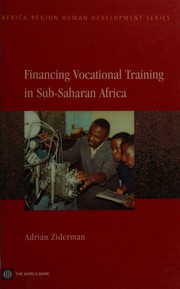 Front cover of Financing vocational training in Sub-Saharan Africa by Adrian Ziderman