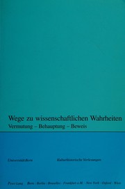 Front cover of Wege Zu Wissenschaftlichen Wahrheiten by Peter Rusterholz