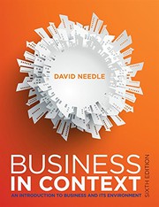 Cover of Business in Context by David Needle