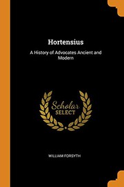 Cover of Hortensius by William Forsyth