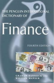 Cover of PENGUIN INTERNATIONAL DICTIONARY OF FINANCE by GRAHAM BANNOCK