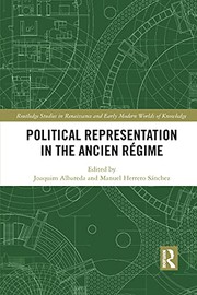 Front cover of Political Representation in the Ancien Régime by Joaquim Albareda